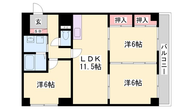 リッチウォーク大倉山の間取り