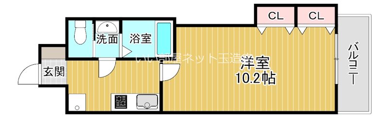 東大阪市長堂のマンションの間取り