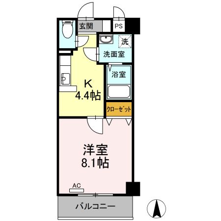 白石市字沢目のマンションの間取り