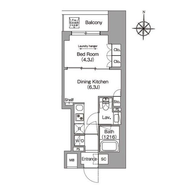 【墨田区本所のマンションの間取り】