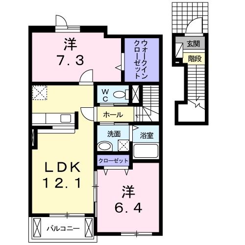 サンヴィラージュ　Ａの間取り