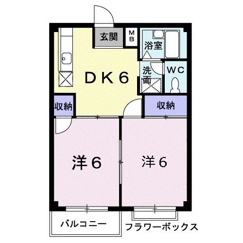 比企郡小川町大字小川のアパートの間取り