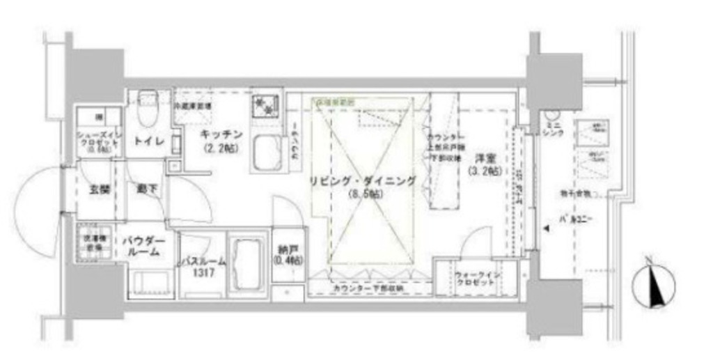 パークスフィア牛込神楽坂の間取り