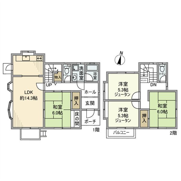 黒沢台５丁目戸建の間取り