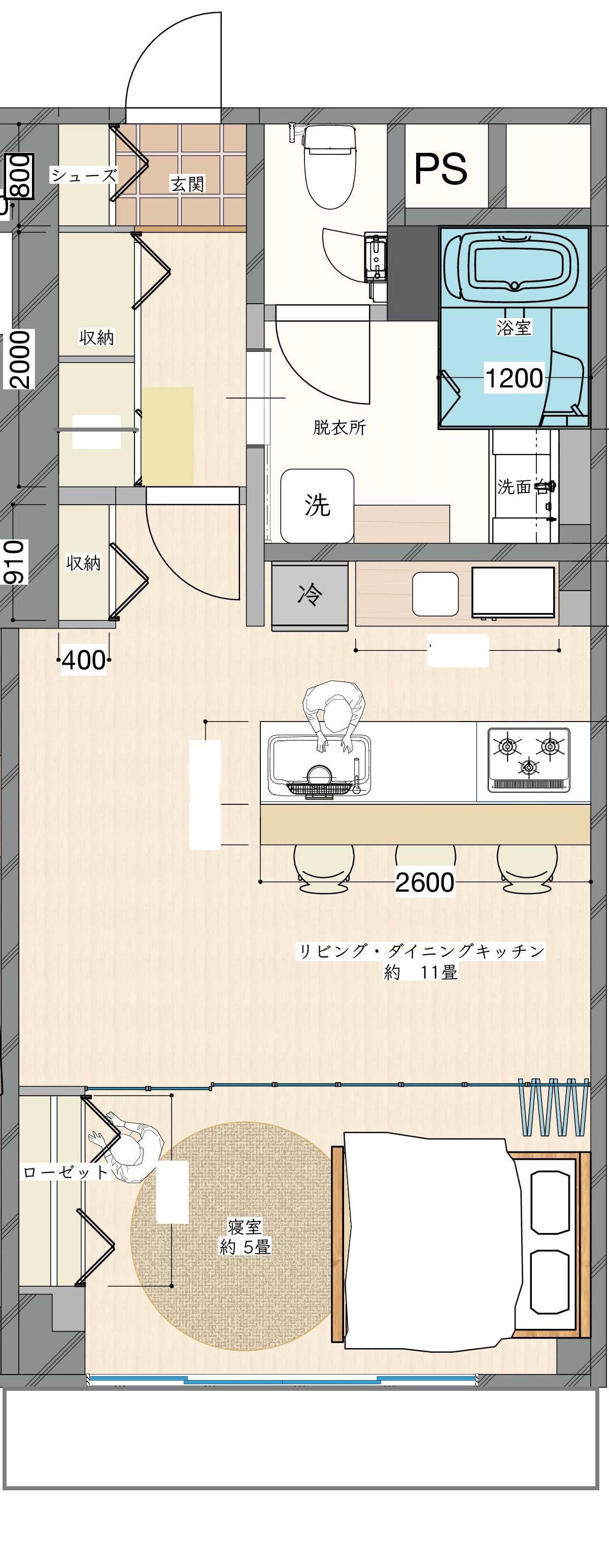 秀和洗足レジデンスの間取り