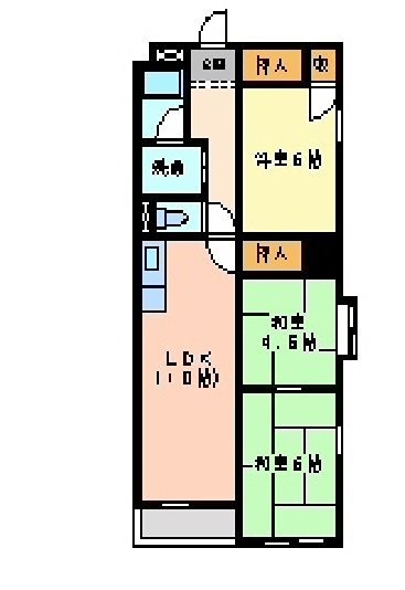 姫路市古二階町のマンションの間取り