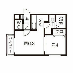 札幌市東区北十五条東のマンションの間取り