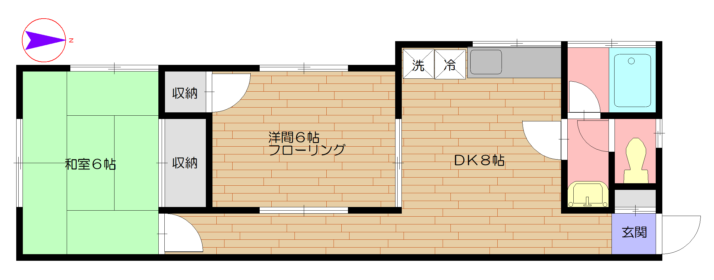 ミニヨンハイツA棟の間取り