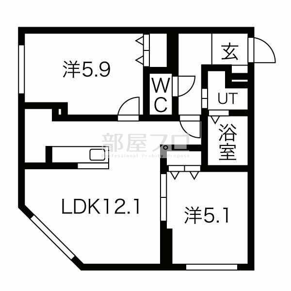 グリーンアベニュー月寒中央の間取り