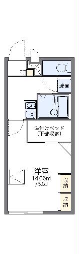 レオパレススプリング　ヒルの間取り