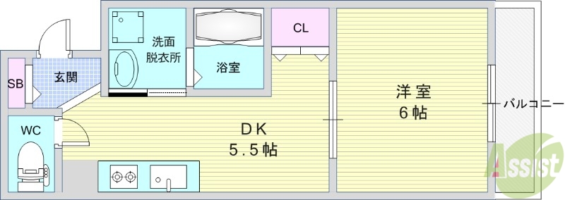 豊中市庄内西町のマンションの間取り