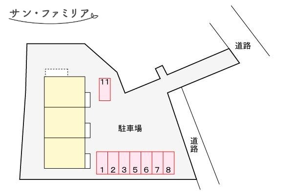 【豊川市国府町のアパートの駐車場】