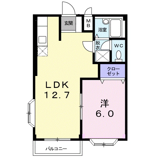 豊川市国府町のアパートの間取り