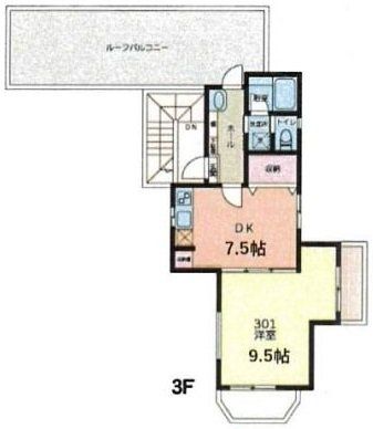 横浜市港北区大倉山のアパートの間取り