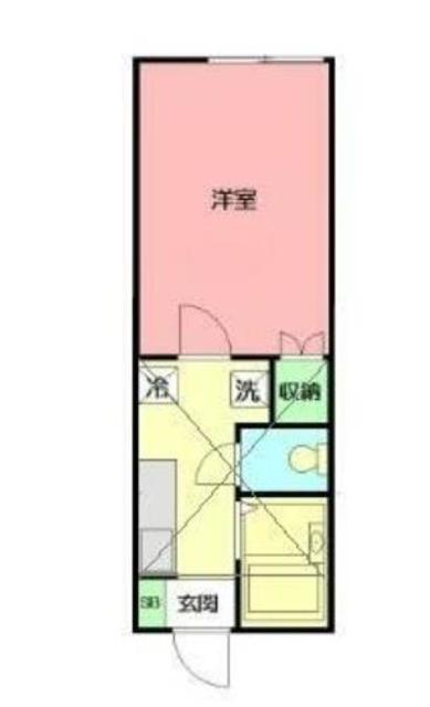 厚木市愛名のアパートの間取り