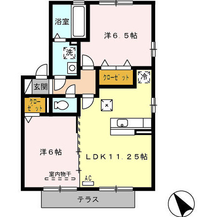 アルルB棟の間取り