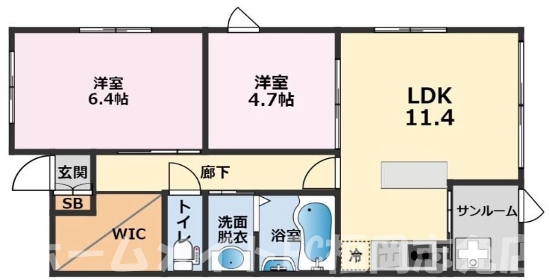 糟屋郡久山町大字久原のアパートの間取り