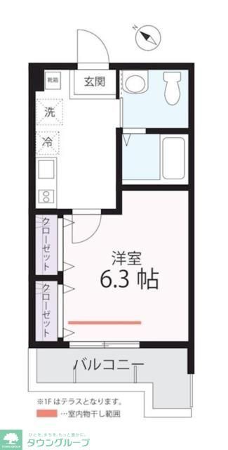 横浜市旭区鶴ケ峰のアパートの間取り