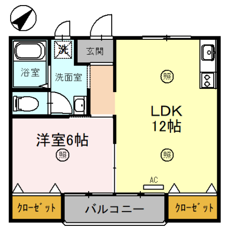 【福知山市荒河新町のアパートの間取り】