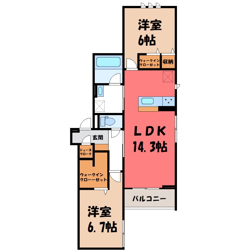 TORISIAS簗瀬の間取り