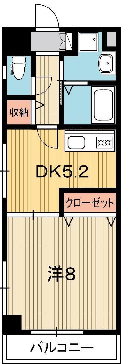 高知市北久保のマンションの間取り