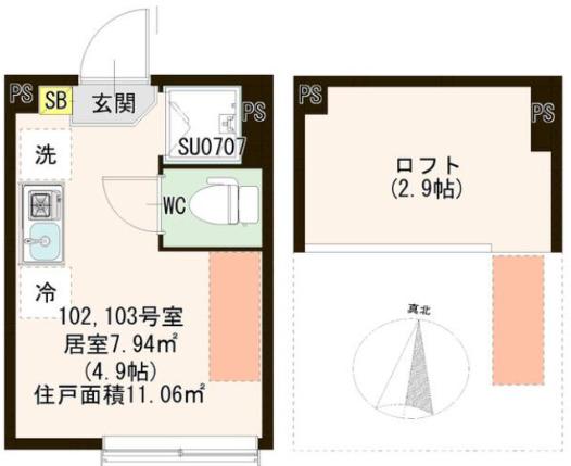 仮称HT東新小岩7丁目の間取り