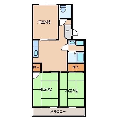 コーポラス間宮の間取り