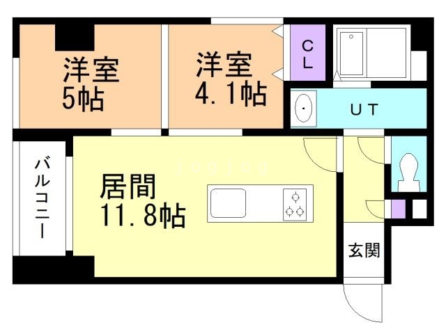 札幌市南区真駒内本町のマンションの間取り