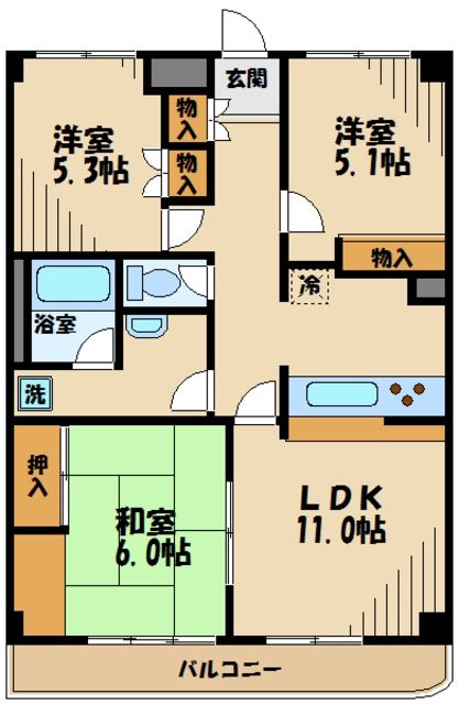 Ｔ’ｓ　ｇａｒｄｅｎ稲城の間取り