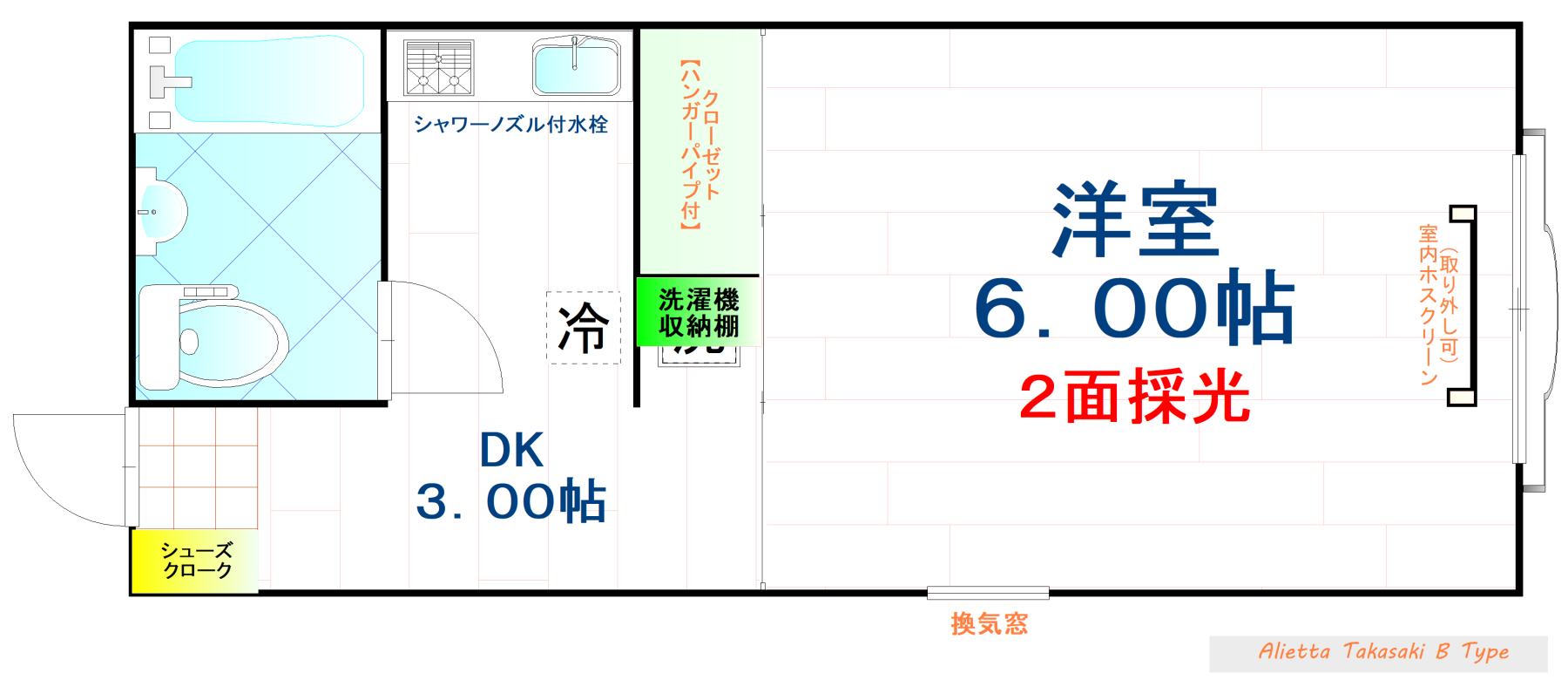 アリエッタ高崎Ｂの間取り