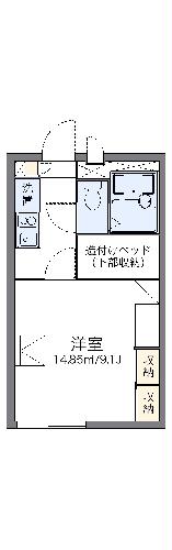 レオパレスエストロワールの間取り