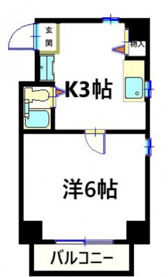 広島市東区山根町のマンションの間取り