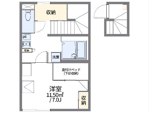 レオパレスメルピーチＳＵＺＵの間取り