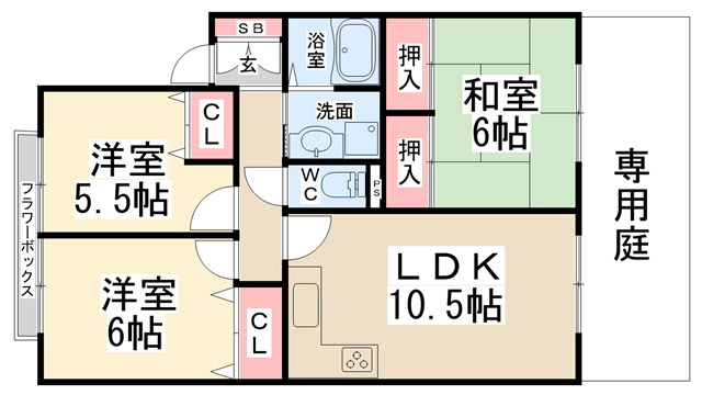 グリーンコートの間取り