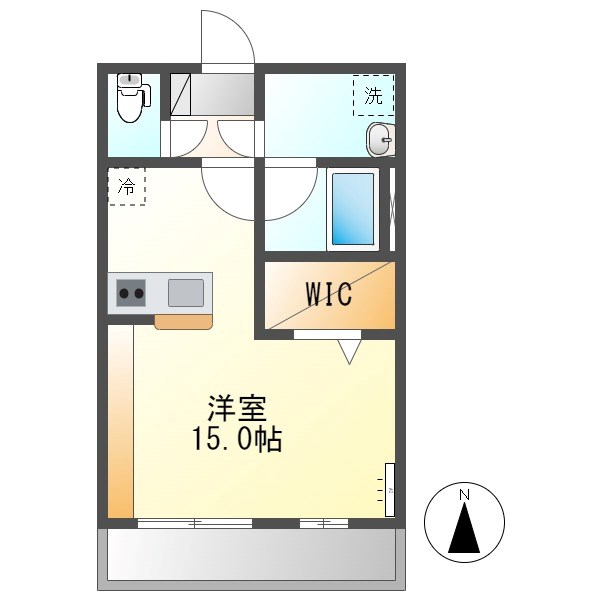 佐久市中込のアパートの間取り