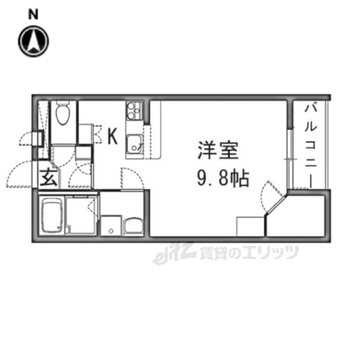 大和郡山市九条平野町のアパートの間取り