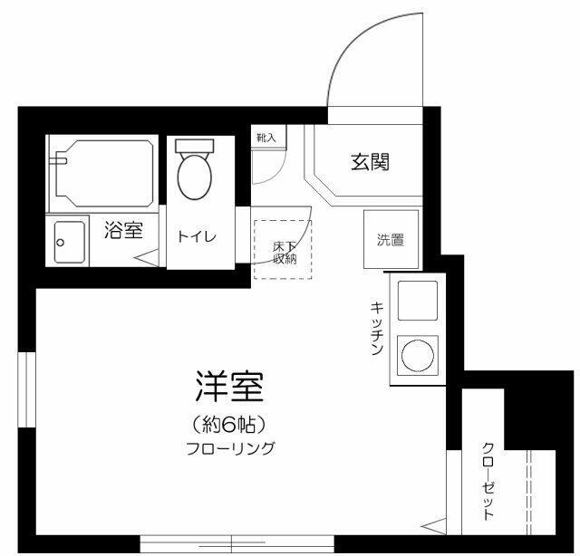 新宿区西落合のアパートの間取り