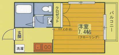 相模原市南区御園のアパートの間取り