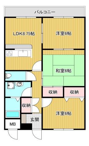 ベロウ新赤坂の間取り