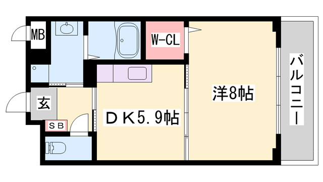 アモーレ二階町の間取り