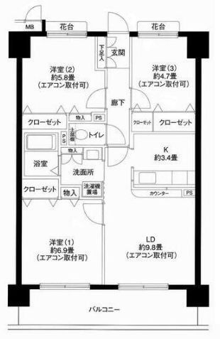 エヴァーグリーン新羽の間取り