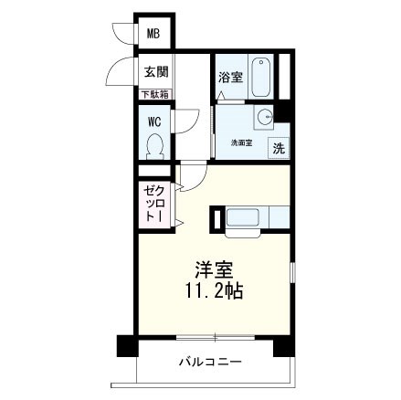 仙台市宮城野区原町のマンションの間取り