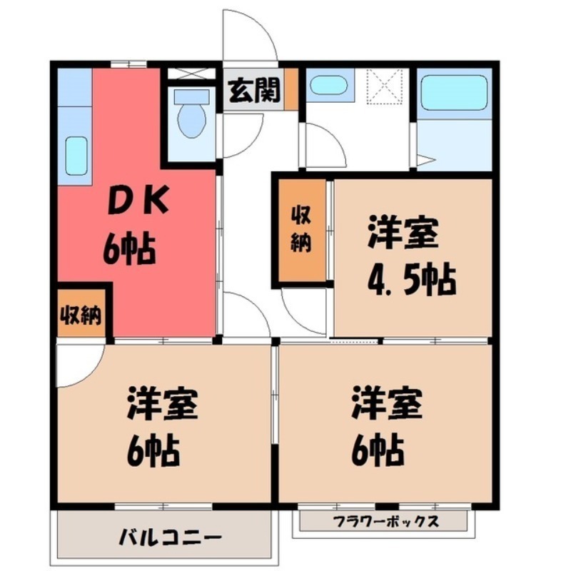 クリアヴィレッジ Cの間取り