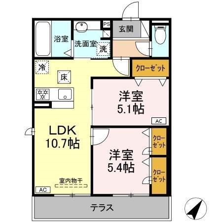 GRAND DーROOM若林西の間取り