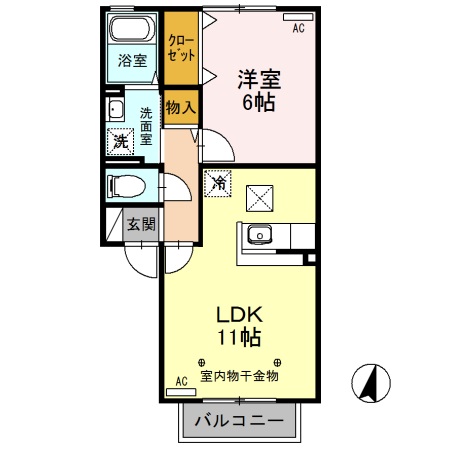 ピジョンコートBの間取り