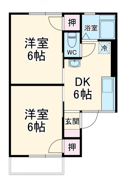 名古屋市中村区烏森町のアパートの間取り