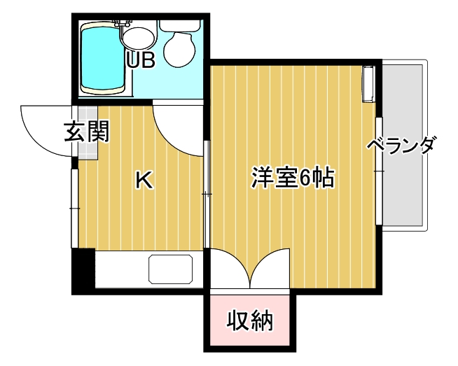 広島市安佐南区大町東のアパートの間取り