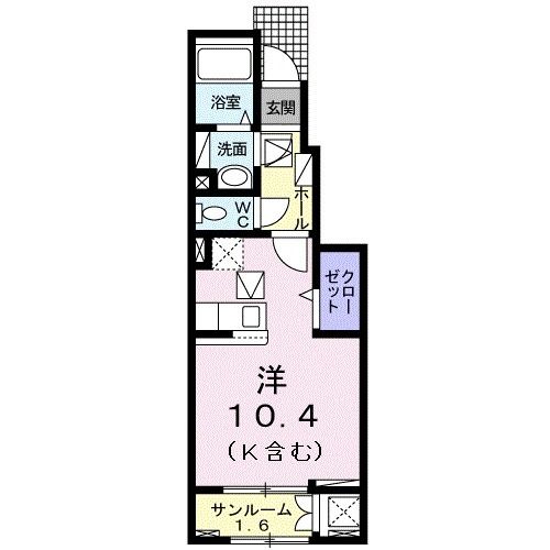 岩国市多田のアパートの間取り