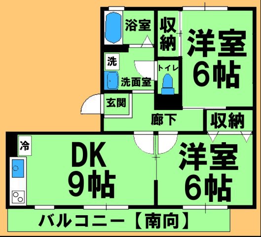 相模原市緑区西橋本のアパートの間取り