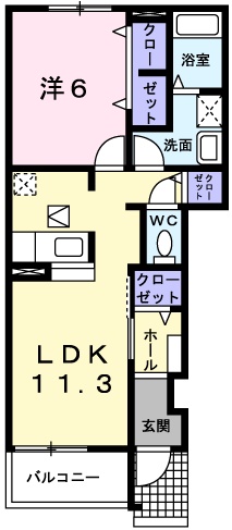 赤穂郡上郡町竹万のアパートの間取り